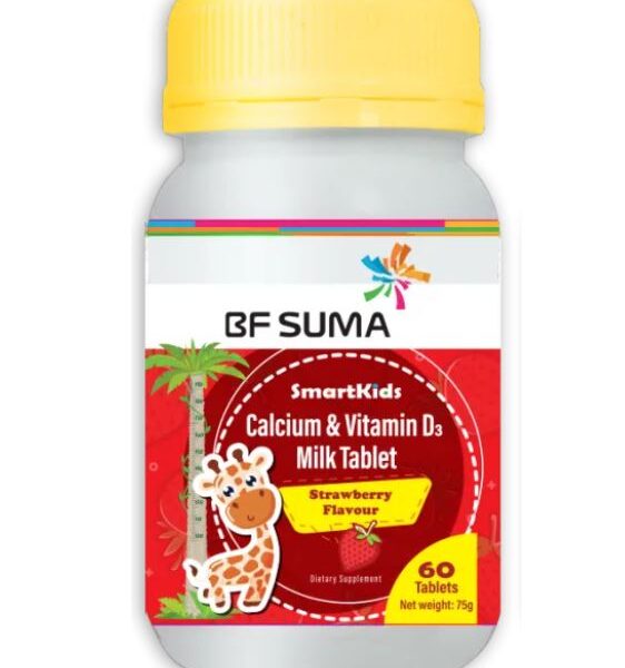 Calcium & Vitamin D3 Milk Tablets (Strawberry Flavour)